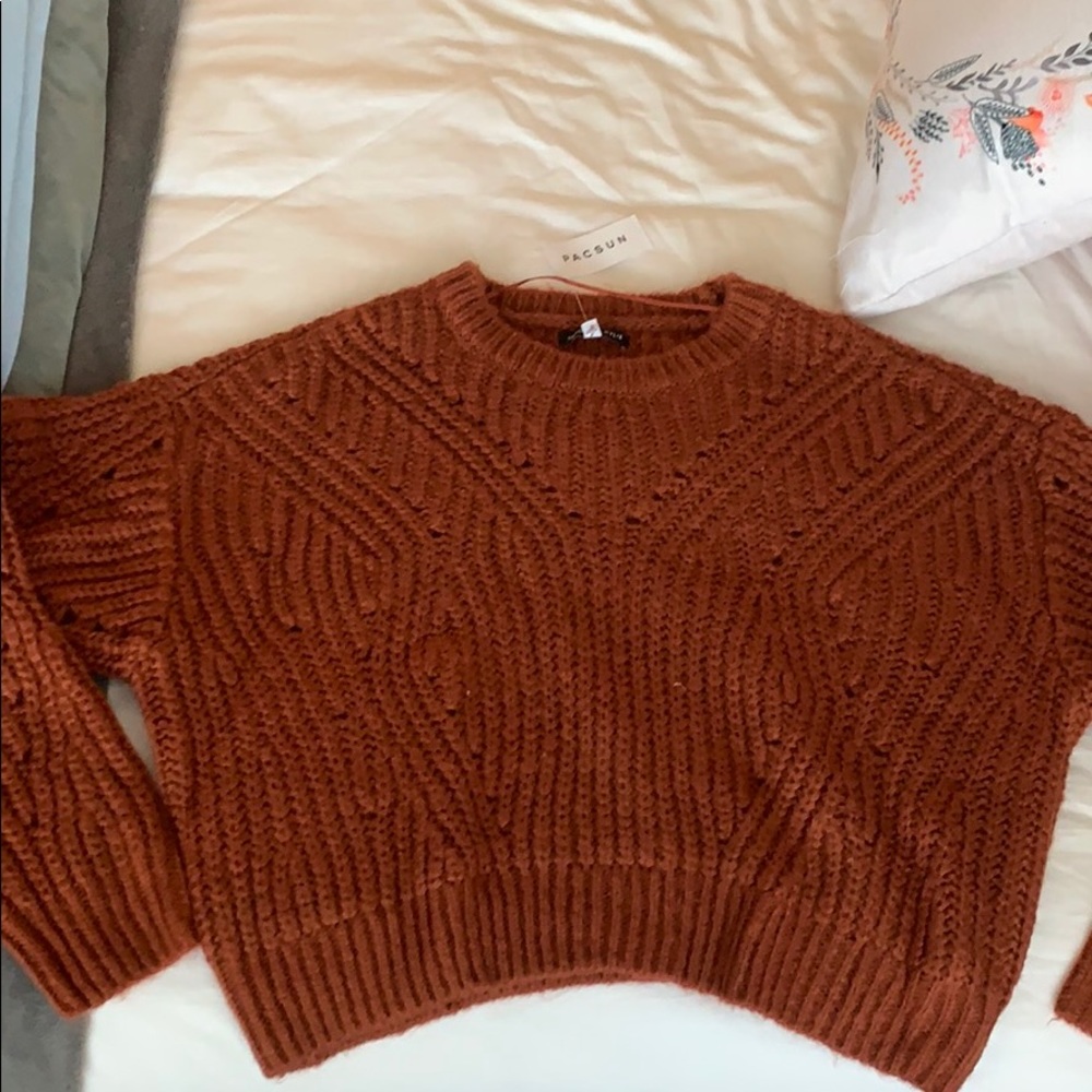 Burnt orange sweater